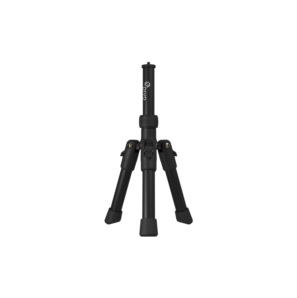 Lightweight aluminum 14-inch tripod mini with 360° rotation, compact and portable design for smartphones and cameras.