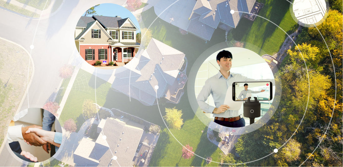 Real estate agent using Pivo to present a home to prospective clients